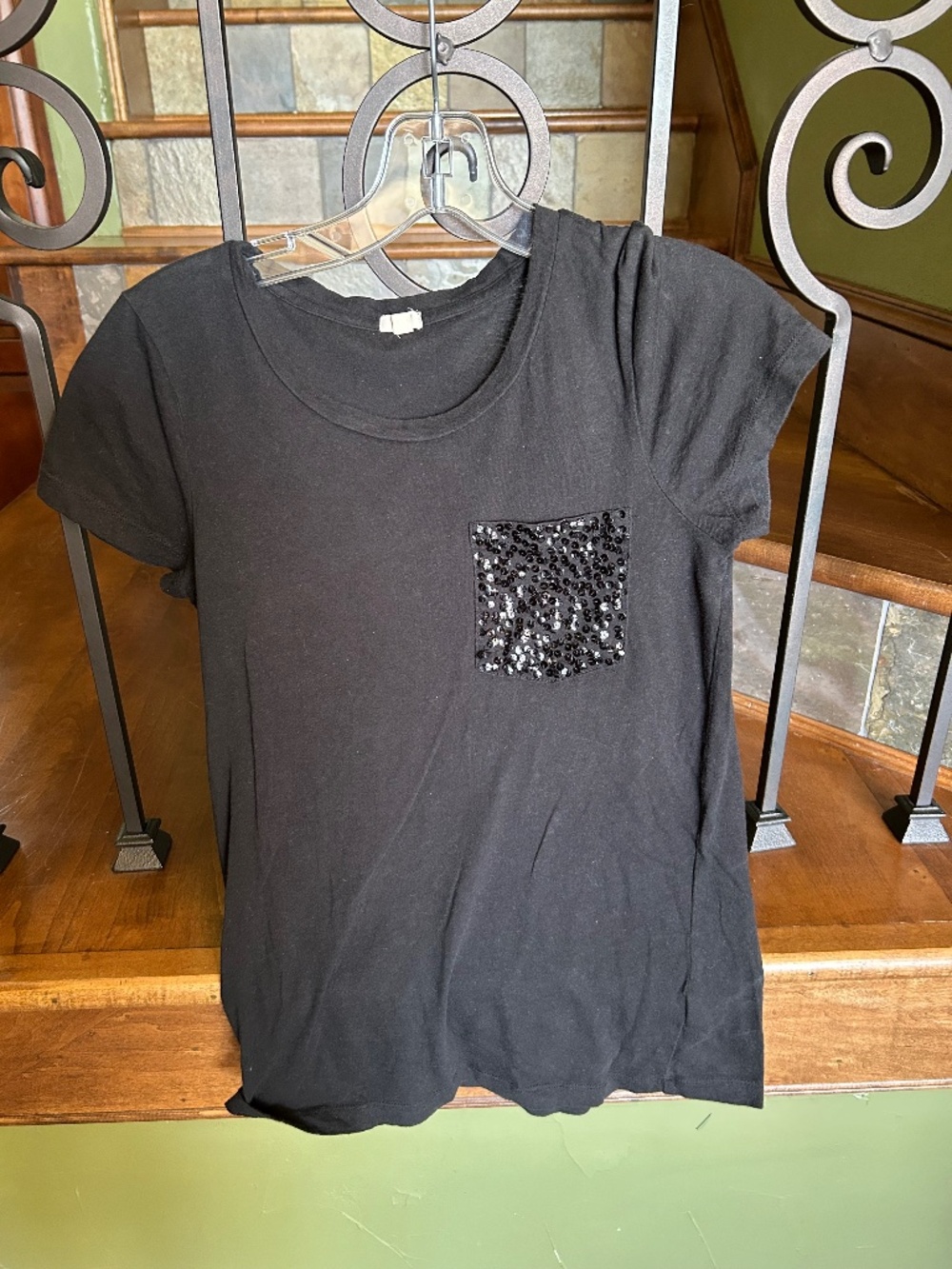 JCrew t-shirt with sequin pocket